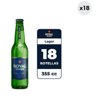 18x Cerveza Royal Guard 5.0° Botella 355cc