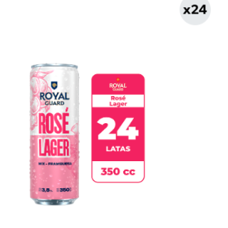 24x Cerveza Royal Guard Rosé 3.8° Lata 350cc