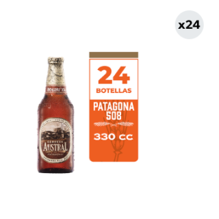 24x Cerveza Austral Patagona 508 5.0° Botella 330cc