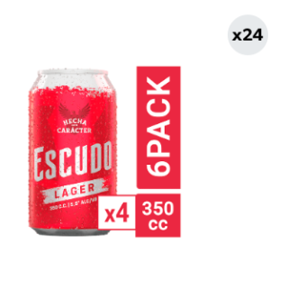 24x Cerveza Escudo 5.5° Lata 350cc