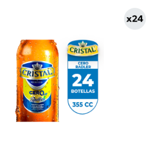 24x Cerveza Cristal Sin Alcohol Radler Botella 355cc