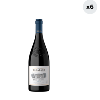 6x Vino Tarapacá Gran Reserva Merlot 750cc