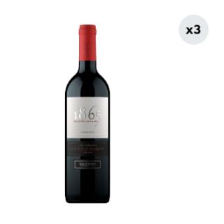 3x Vino 1865 Carmenere 750cc