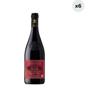 6x Vino Tarapacá Gran Reserva Etiqueta Roja 750cc