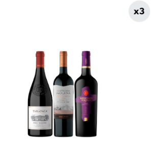 3x Vinos Gran Reserva Carmenere Variedades 750cc