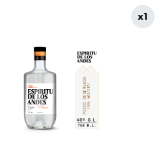 Pisco Espíritu De Los Andes 40° 750cc