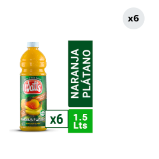 6x Néctar Watt's Naranja-Plátano 1.5L