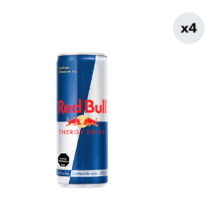 4x Bebida Energética Red Bull 250ccc